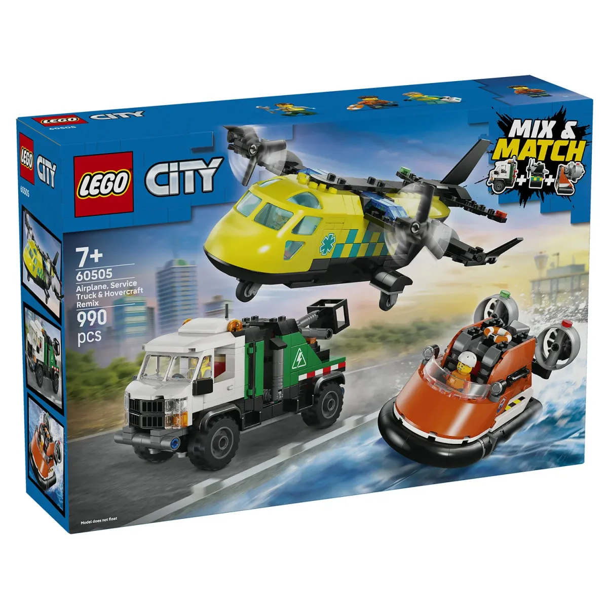 LEGO City Αεροπλάνο, Φορτηγό Εξυπηρέτησης & Χόβερκραφτ 60505