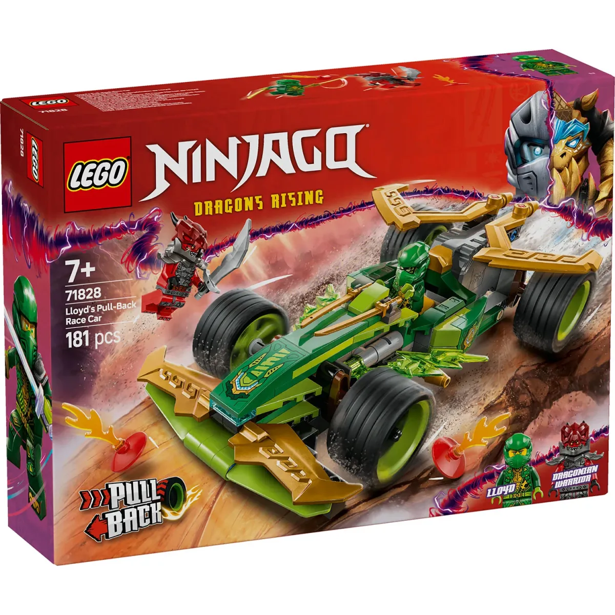 LEGO NINJAGO® Αγωνιστικό Αυτοκίνητο Pull-Back του Λόιντ 71828