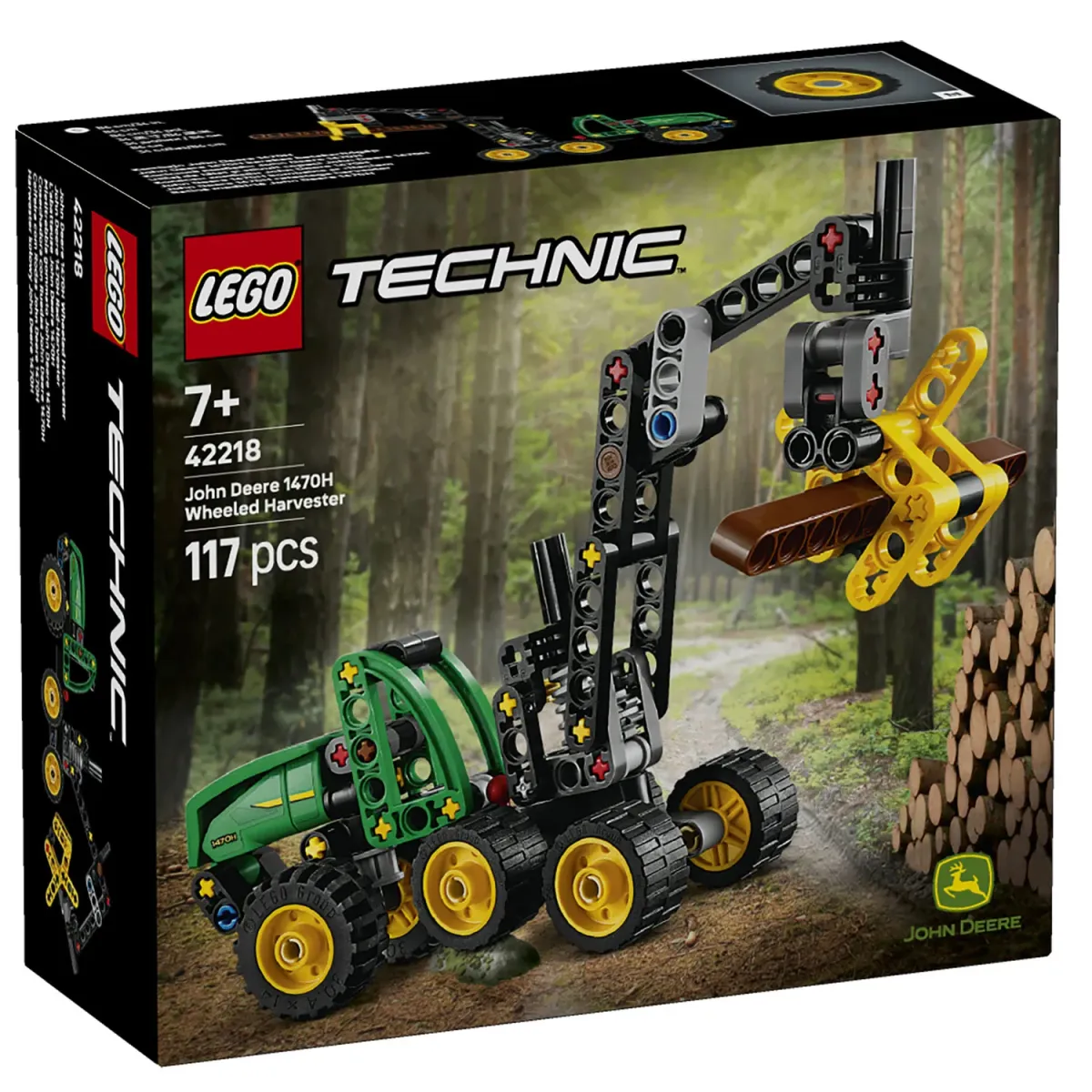 LEGO  Technic Μηχανή Υλοτομίας με Τροχούς John Deere 1470H 42218
