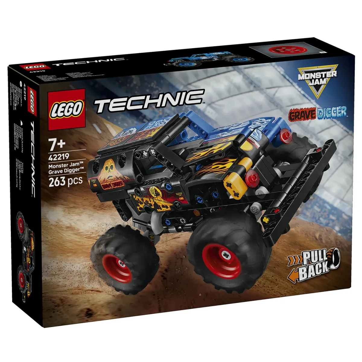 LEGO  Technic Monster Jam™ Grave Digger™ Φωτιά και Πάγος 42219