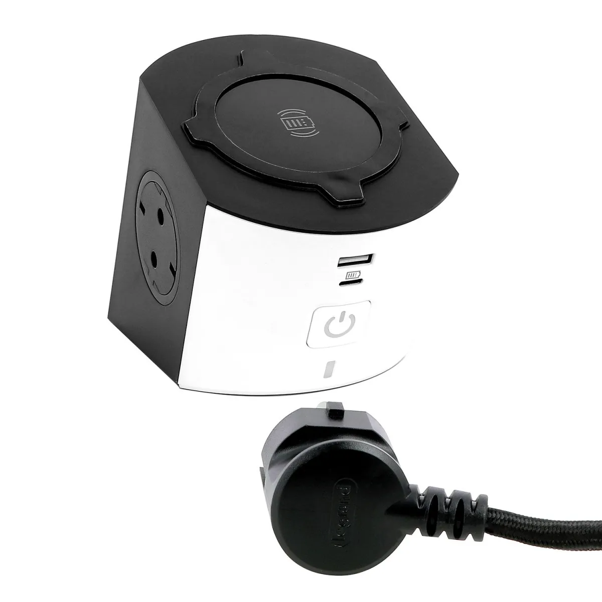 Legrand Πολύπριζο 2 Θέσεων Σούκο Wirless Charger USB A+C