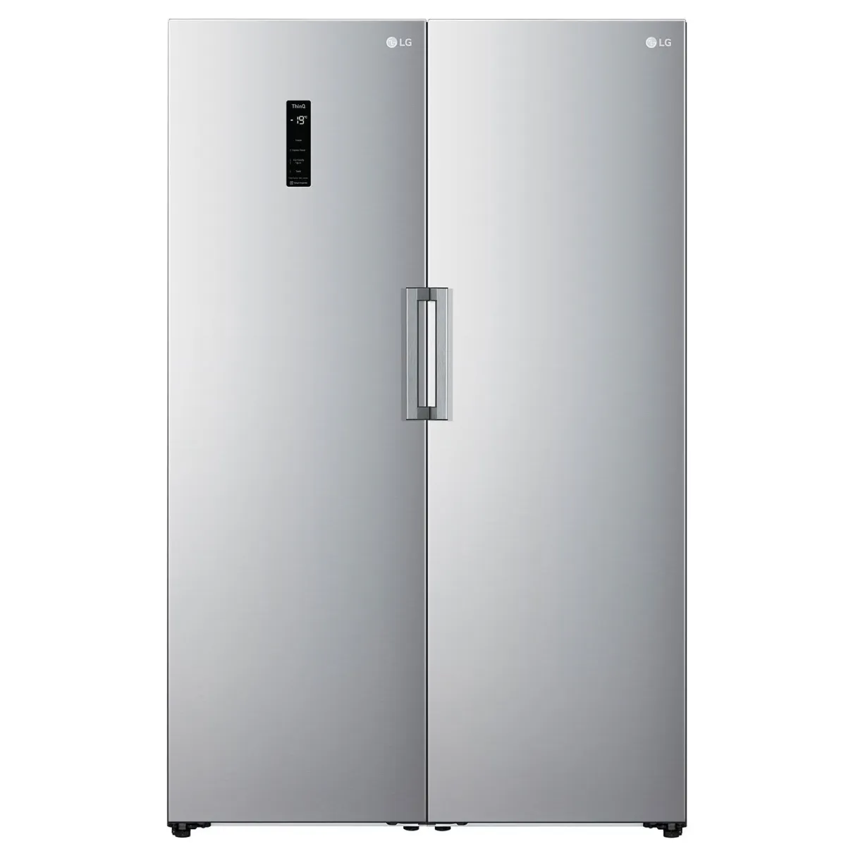 LG GFE41PZGSZ+GLT51PZGSZ Ντουλάπα Ασημί