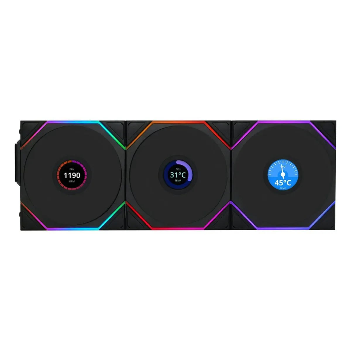 Lian Li UNI FAN TL-LCD Wireless 120 Black 3pcs & Controller