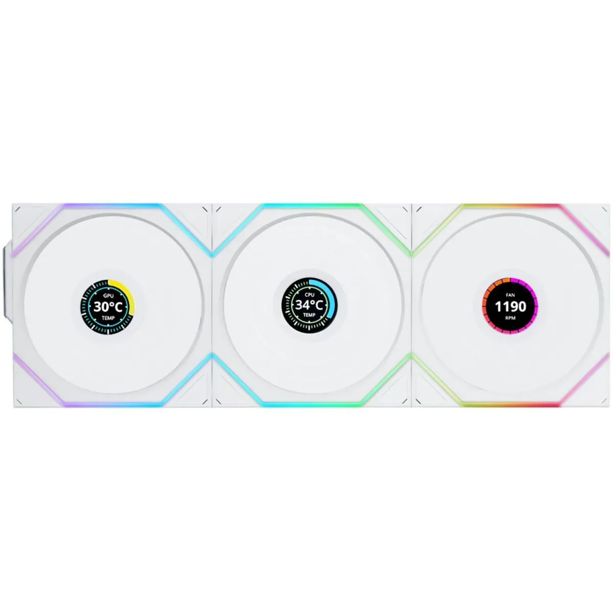 Lian Li UNI FAN TL-LCD Wireless 120 White (3pcs & Controller)