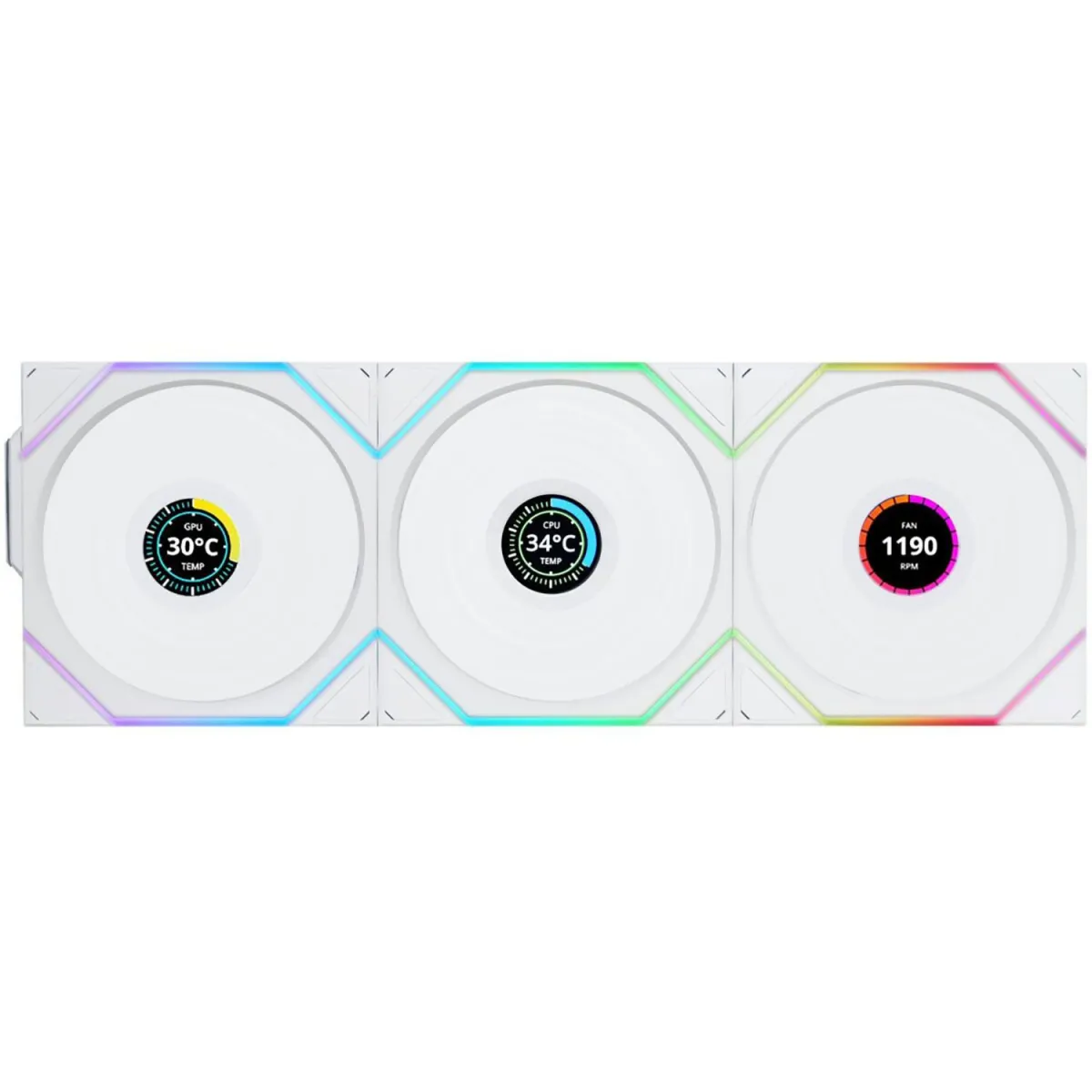 Lian Li UNI FAN TL-LCD Wireless 120 White (3pcs & Controller)