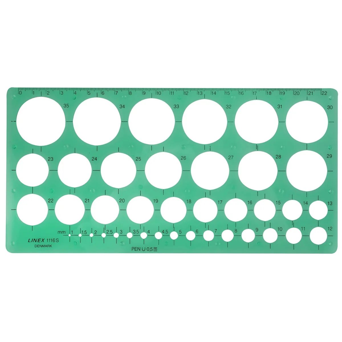 Linex Σαμπλόνα Μεγάλη με Κύκλους Διαμ. 1 έως 35mm 1116S