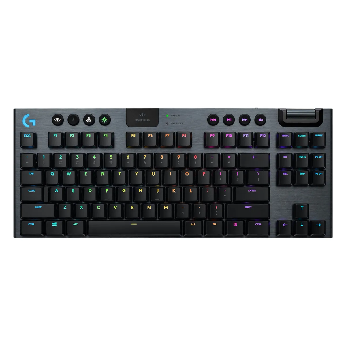 Logitech Πληκτρολόγιο G915 RGB Carbon TKL Linear Switches Ασύρματο