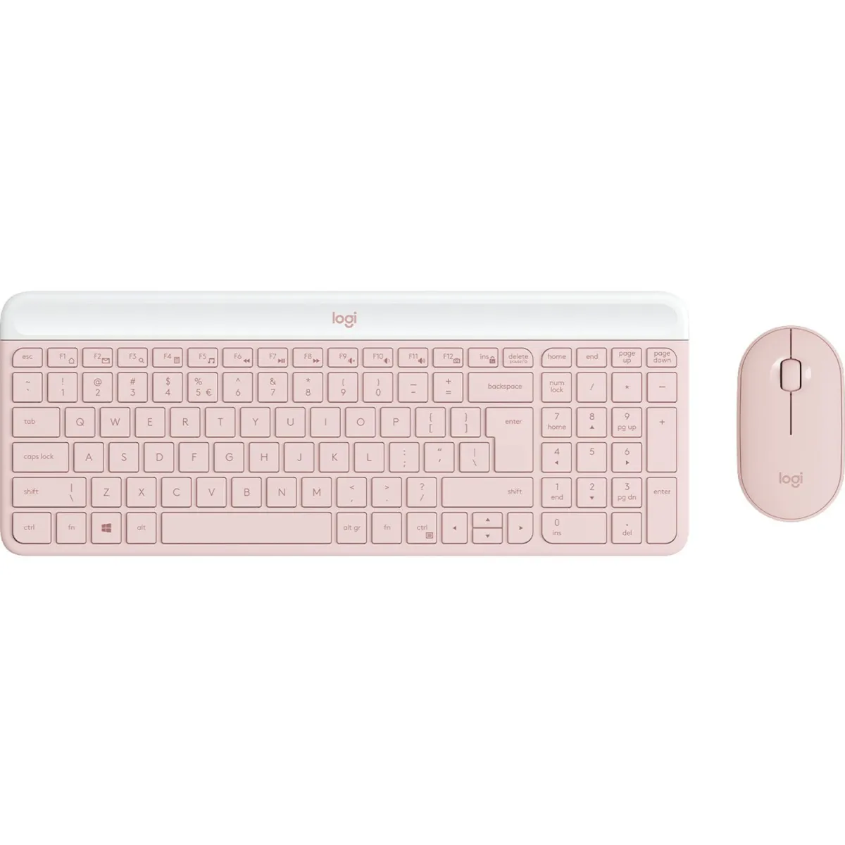 Logitech Πληκτρολόγιο-ποντίκι MK470 Ασύρματο Ροζ
