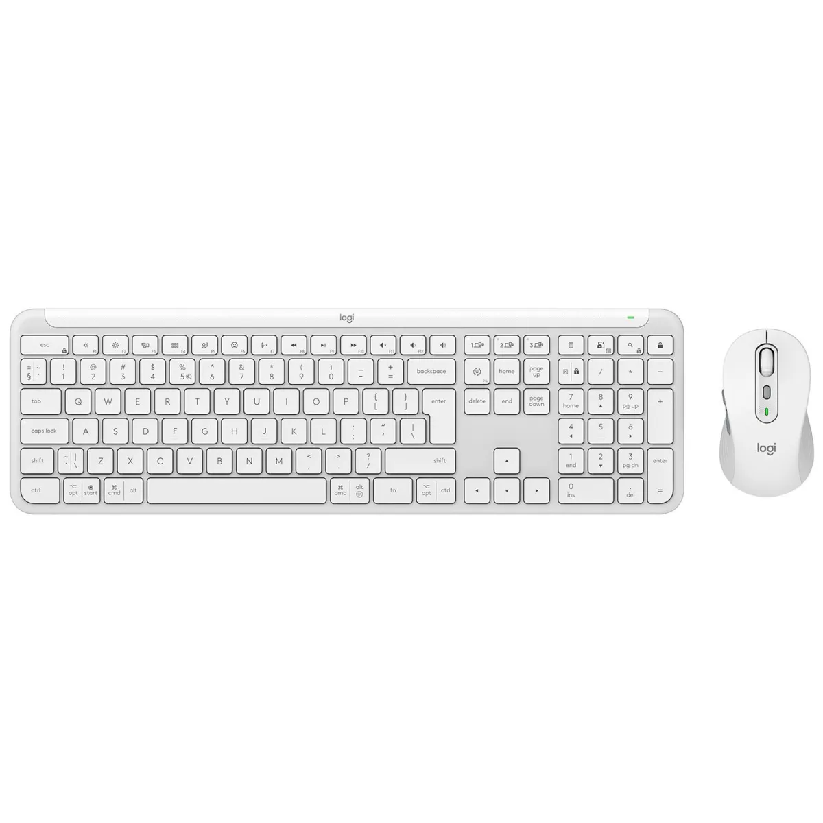 Logitech Πληκτρολόγιο-ποντίκι MK950 Combo Ασύρματο Off White