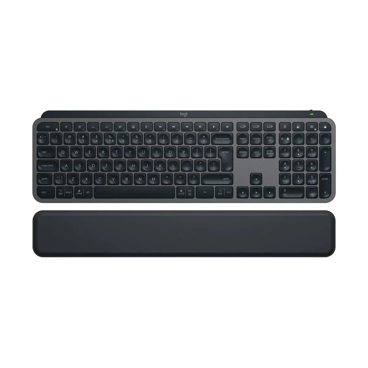 Logitech Πληκτρολόγιο MX Keys S Graphite with Palm Rest