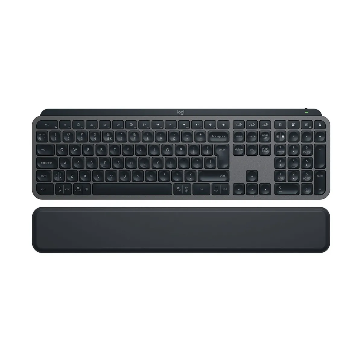 Logitech Πληκτρολόγιο MX Keys S Graphite with Palm Rest
