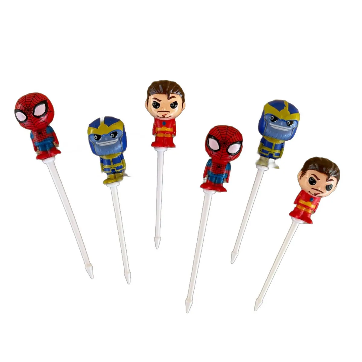 #lunchboxaki Food Picks(πηρουνάκια)  Superheroes 6τεμ.