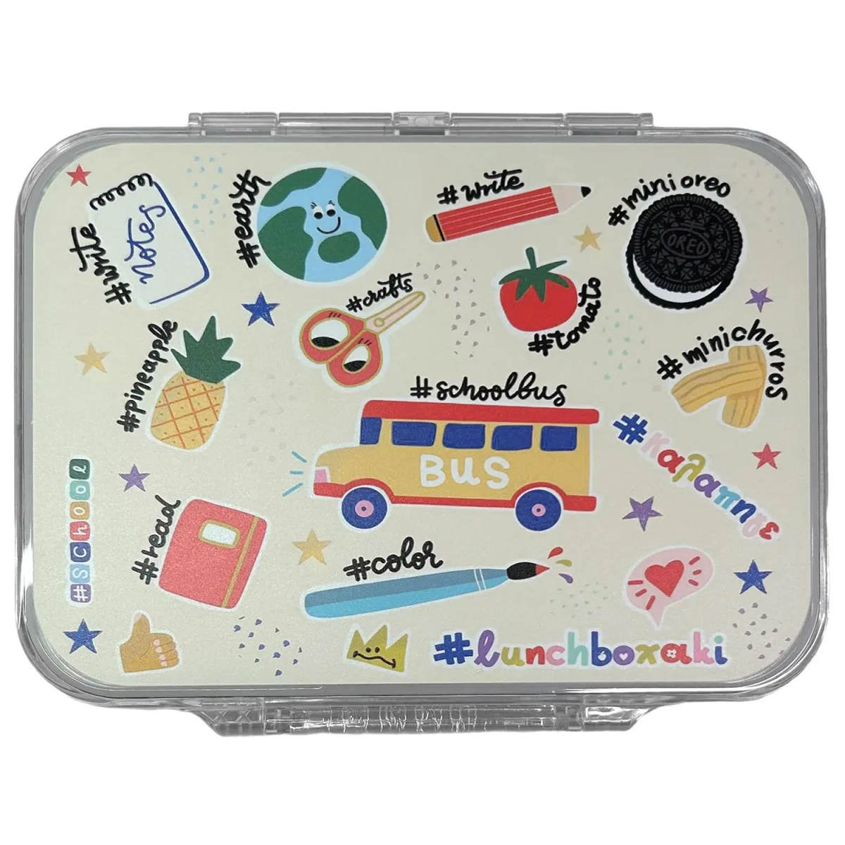 #lunchboxaki Φαγητοδοχείο Tritan με 4 χωρίσματα Wonderschool Edition