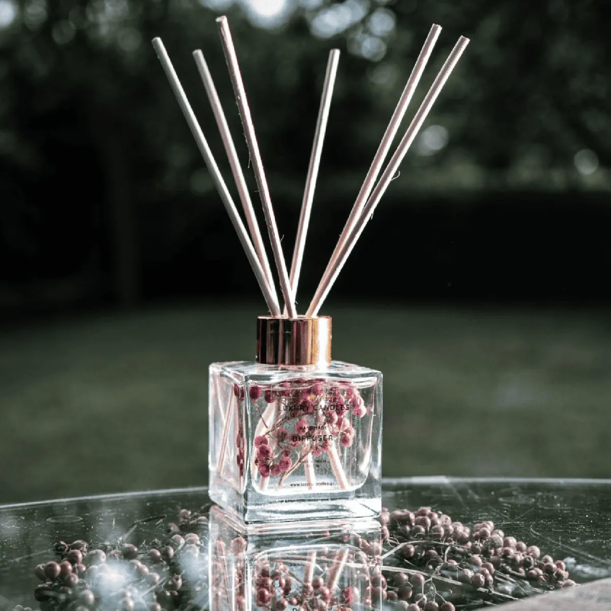 Luxury Candles Αρωματικό Χώρου Ροζ Πιπέρι & Κεχριμπάρι