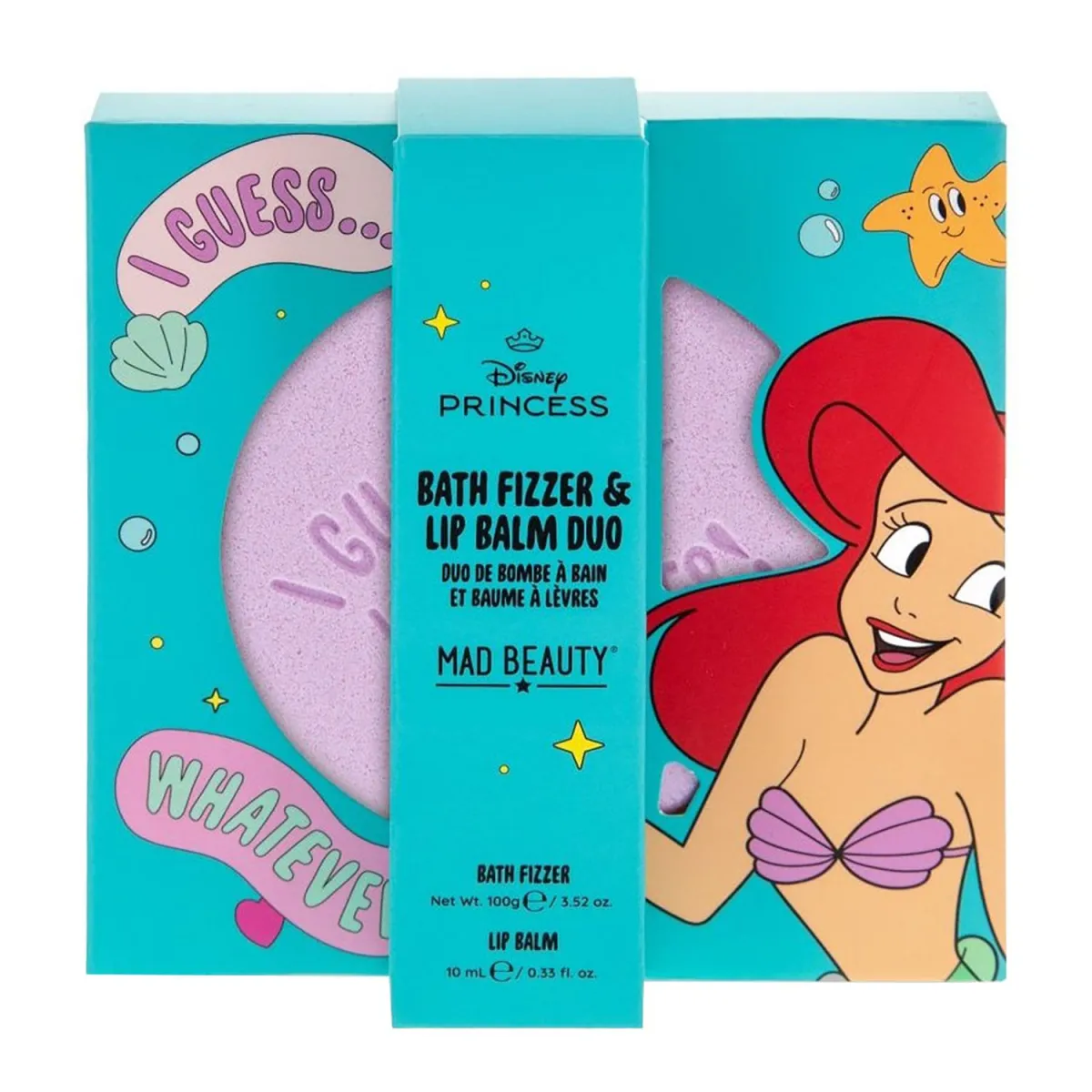 Mad Beauty Disney Princess Bath Fizzer & Lip Balm Ariel