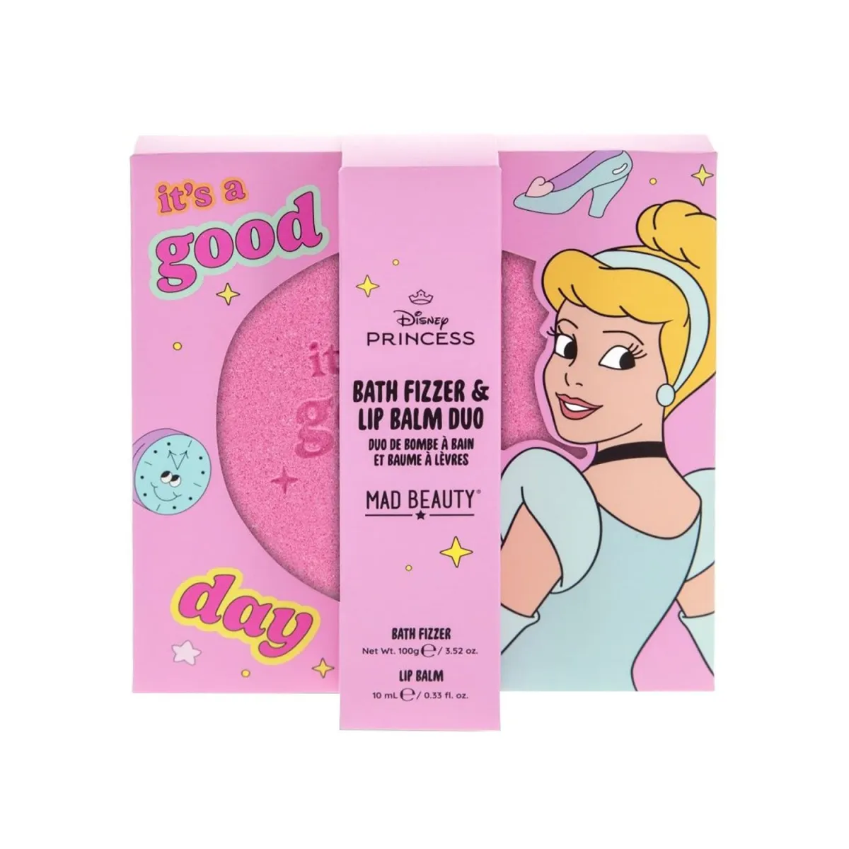 Mad Beauty Disney Princess Bath Fizzer & Lip Balm Cinderella