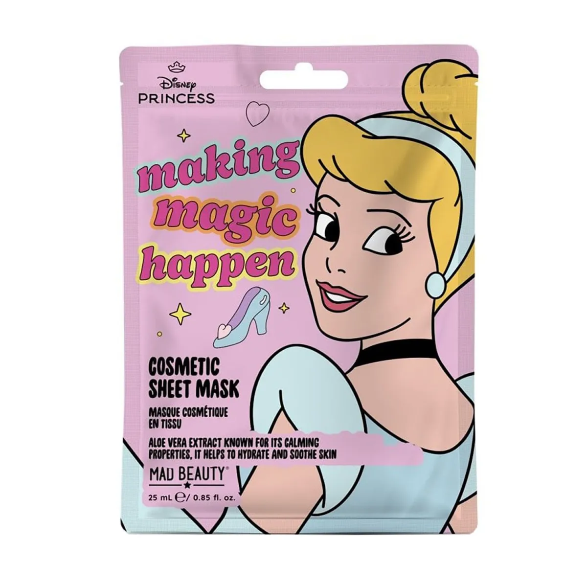 Mad Beauty Disney Princess Ενυδατική Μάσκα Προσώπου Cinderella