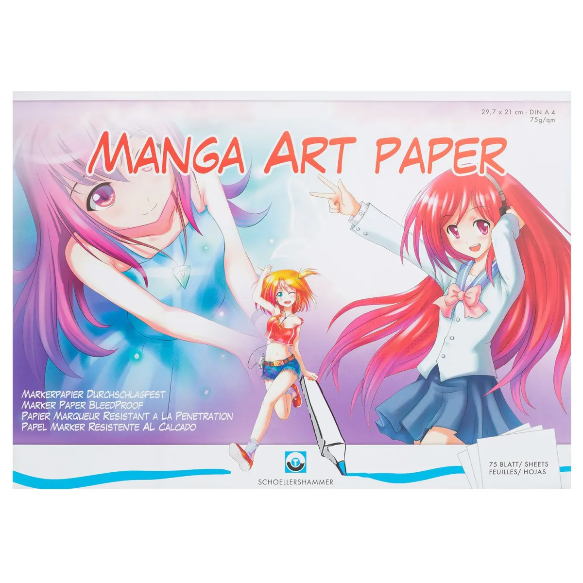 Μπλόκ Ζωγραφικής Manga Art A4 75Φύλλων