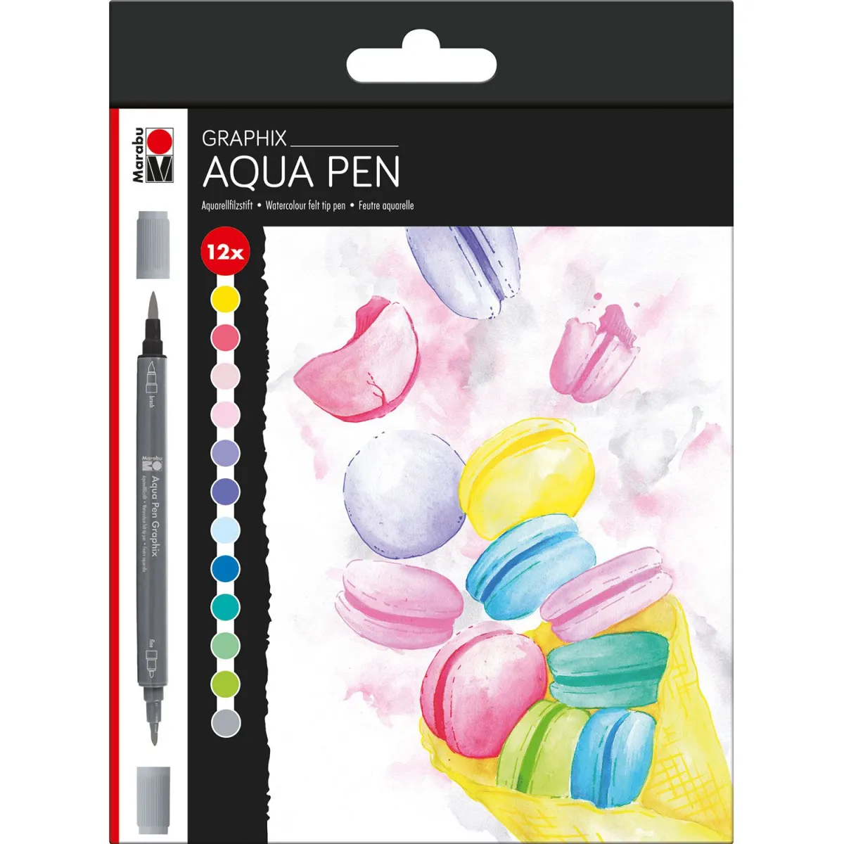 Marabu Μαρκαδόροι Ζωγραφικής Aqua Pastel 12τεμ.