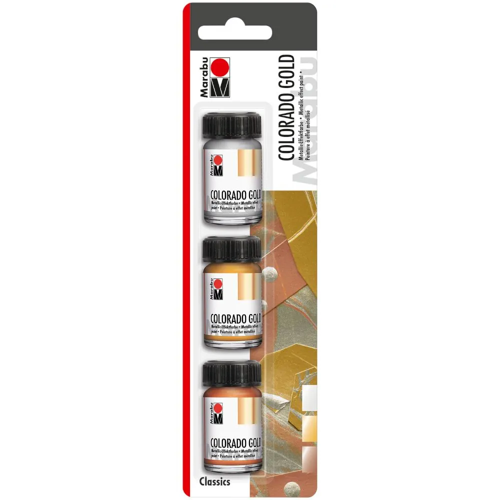 Marabu Ακρυλικά Χρώματα Colorado Gold Classics 3*15 ml