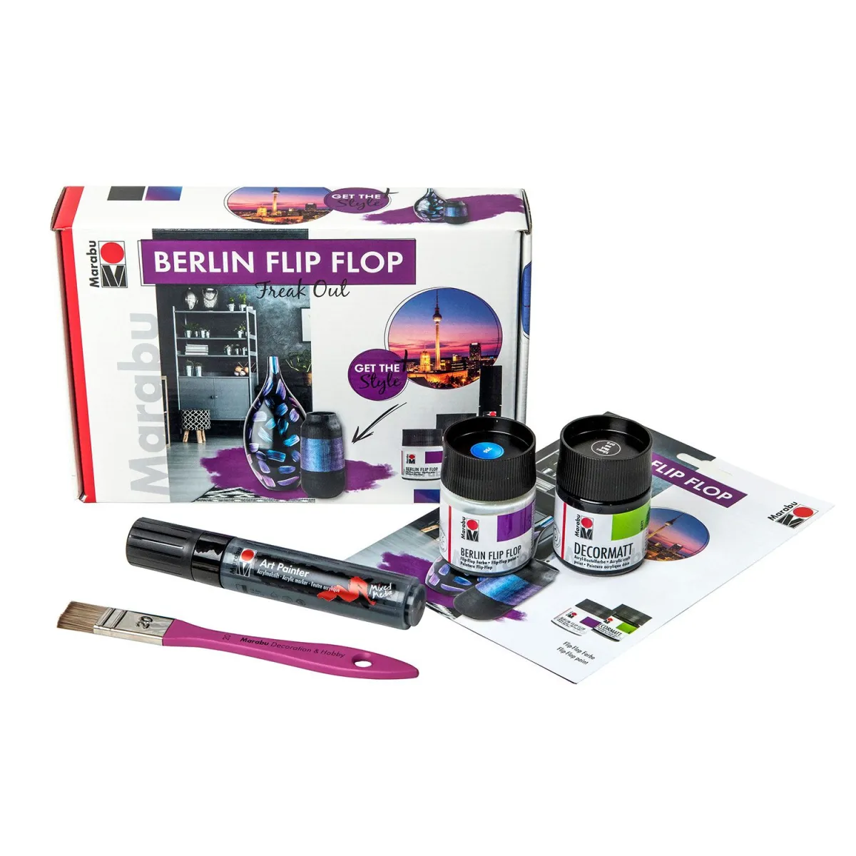 Marabu DIY Kit Διακόσμησης Holographic Berlin Flip Flop