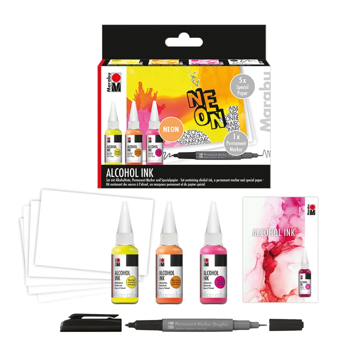 Marabu Μελάνια Ζωγραφικής Neon 3x20ml