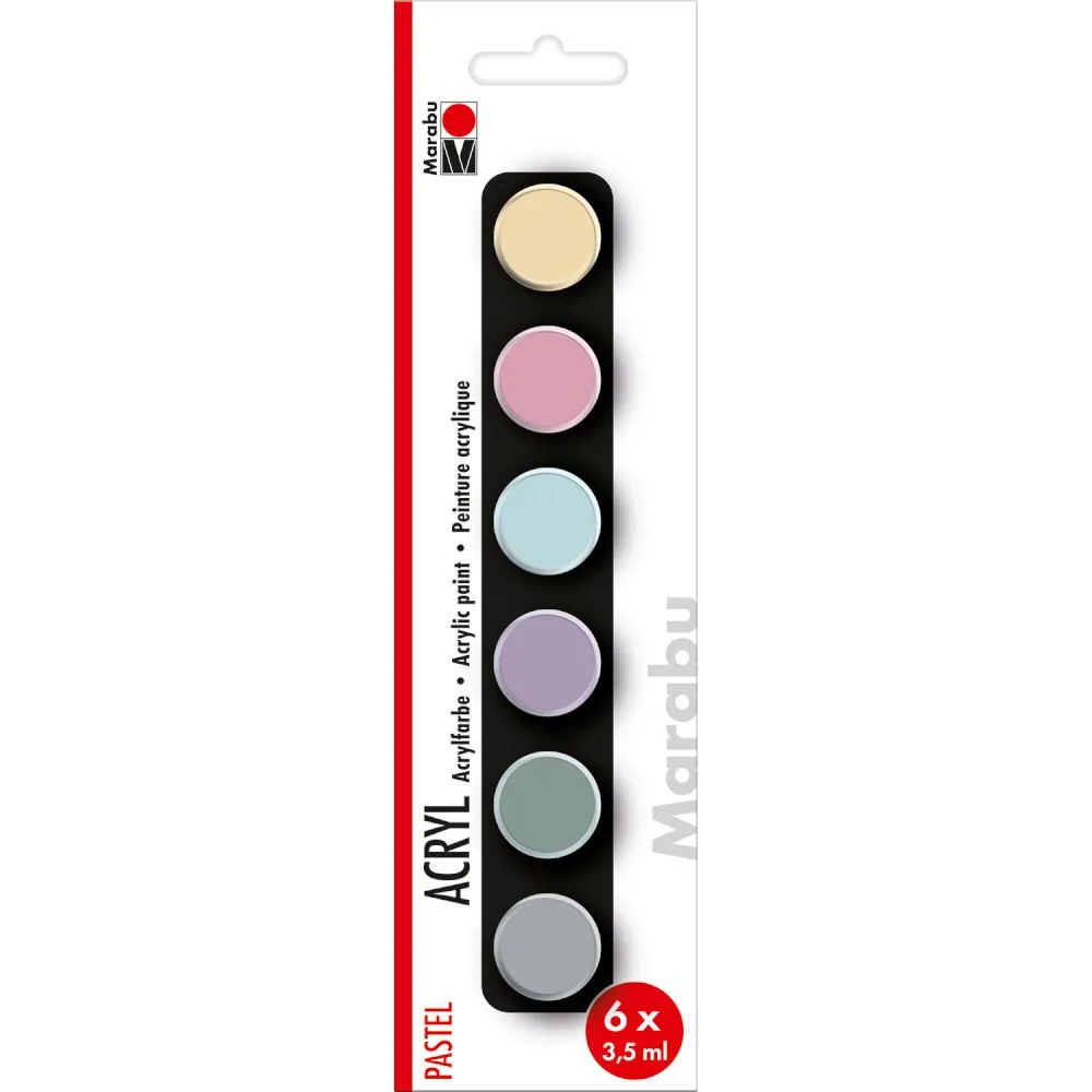 Marabu Ακρυλικά Χρώματα Pastel 6*3,5 ml