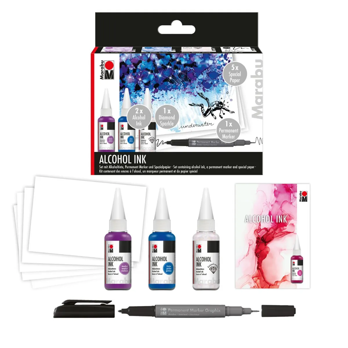 Marabu Μελάνια Ζωγραφικής Underwater 3x20ml