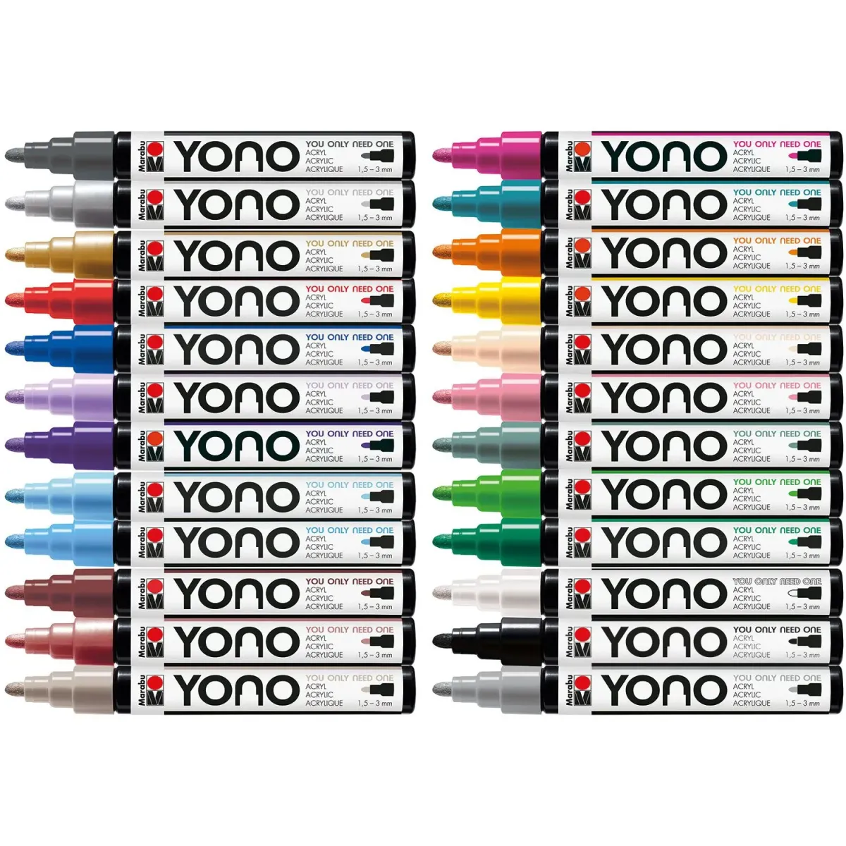 Marabu Μαρκαδόρος Ζωγραφικής με στρογγυλή μύτη Yono 1.5-3mm