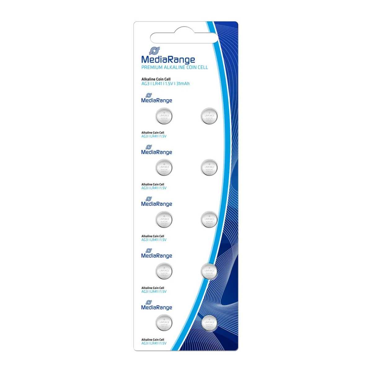 MediaRange Μπαταρίες Αλκαλικές LR41 31 mAh (10 τεμ.)