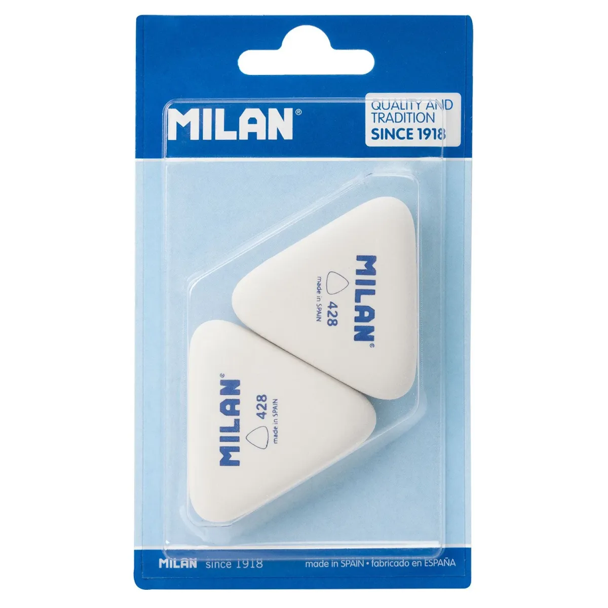 Milan Γόμες για Μολύβι  Τριγωνικές 2τεμ.