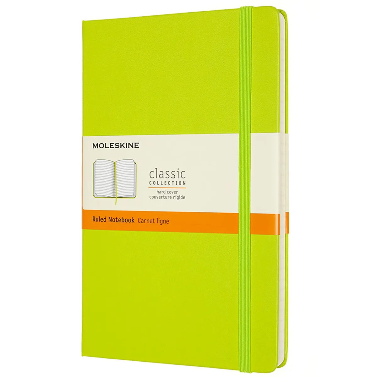Moleskine Σημειωματάριο Ριγέ Large Lemon Green Με Σκληρό Εξώφυλλο
