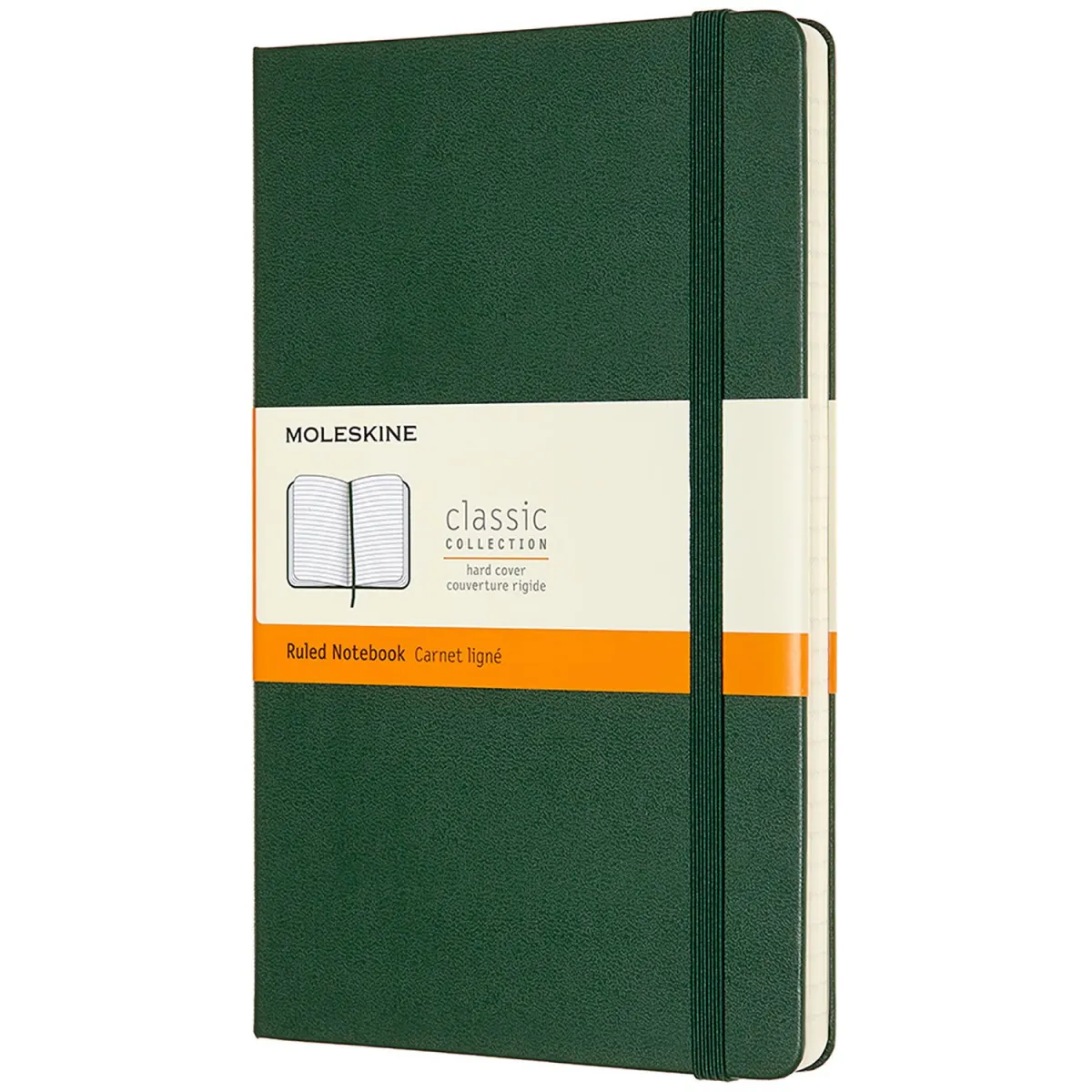 Moleskine Σημειωματάριο Ριγέ Large Myrtle Green Με Σκληρό Εξώφυλλο