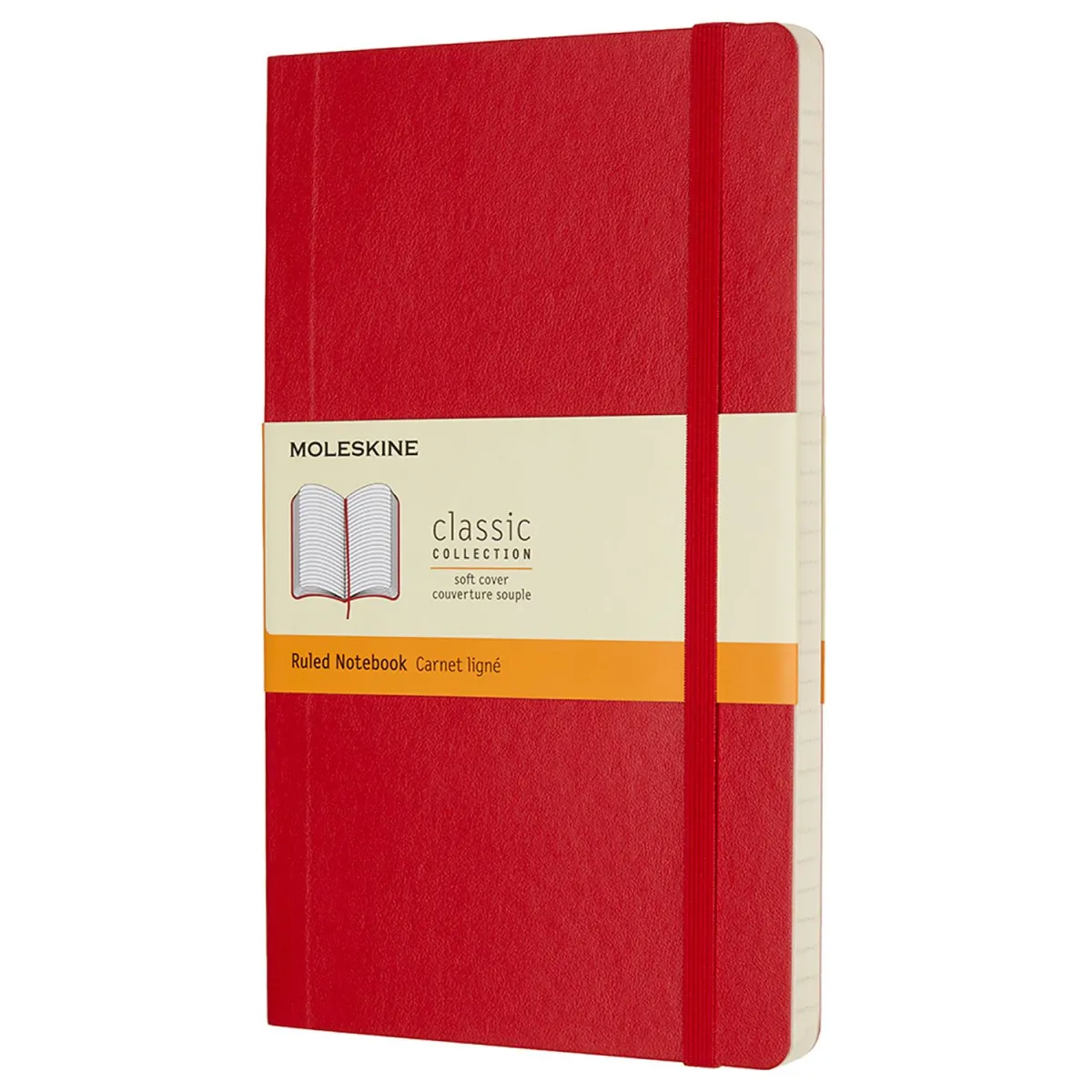 Moleskine Σημειωματάριο Ριγέ Large Κόκκινο Με Μαλακό Εξώφυλλο