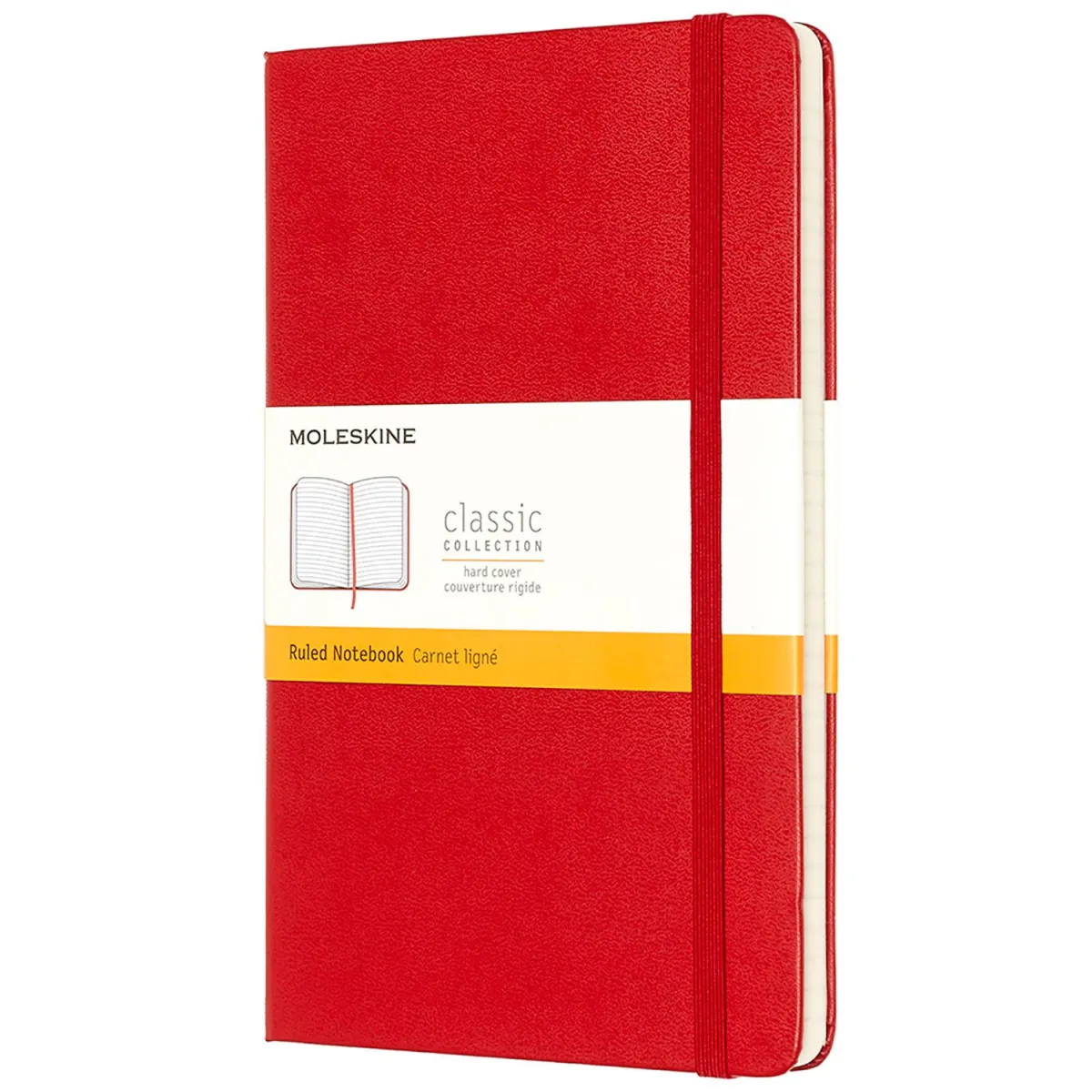 Moleskine Σημειωματάριο Ριγέ Large Κόκκινο Με Σκληρό Εξώφυλλο
