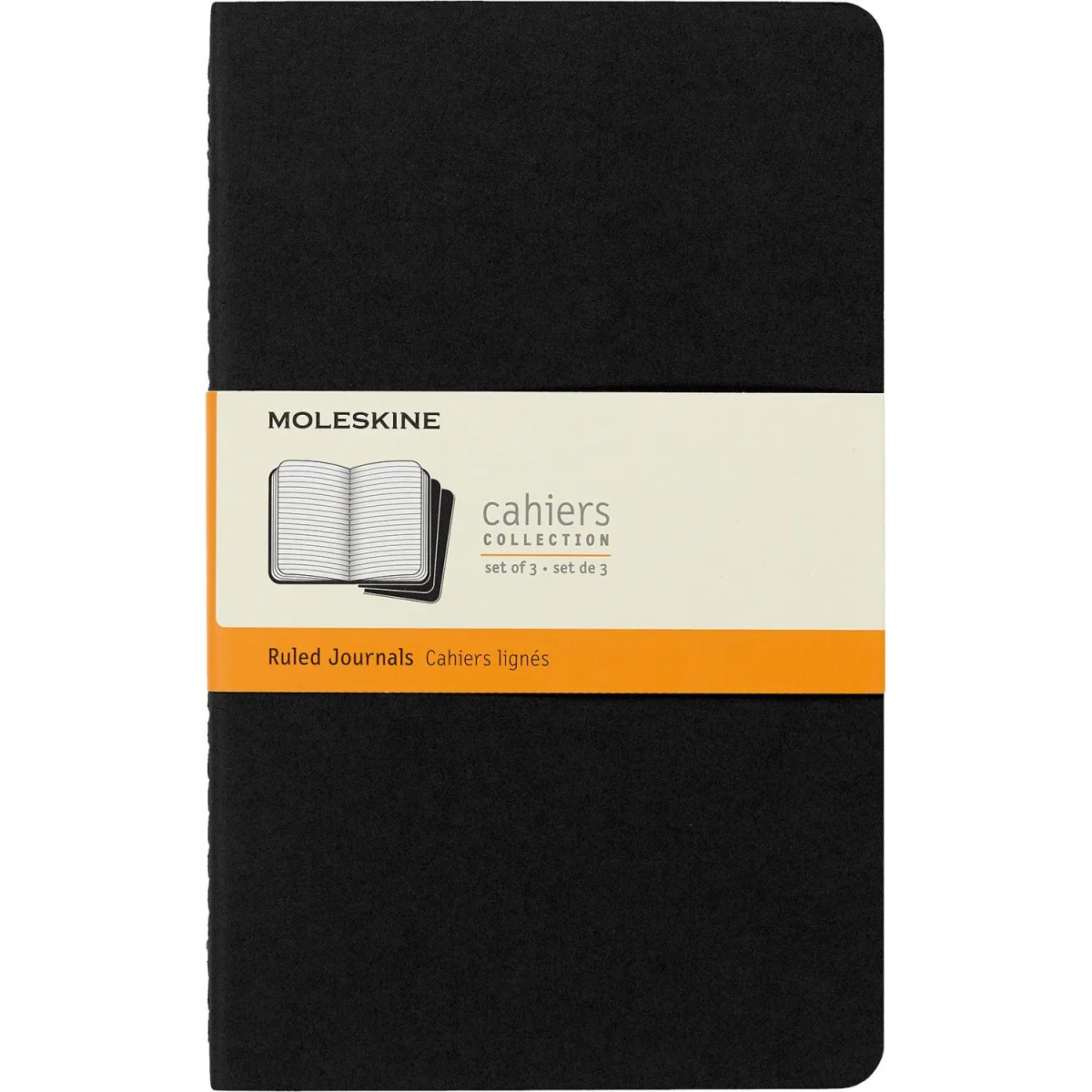 Moleskine Σημειωματάριο Mε Λευκές Σελ Large Μαύρο Σετ 3τμχ