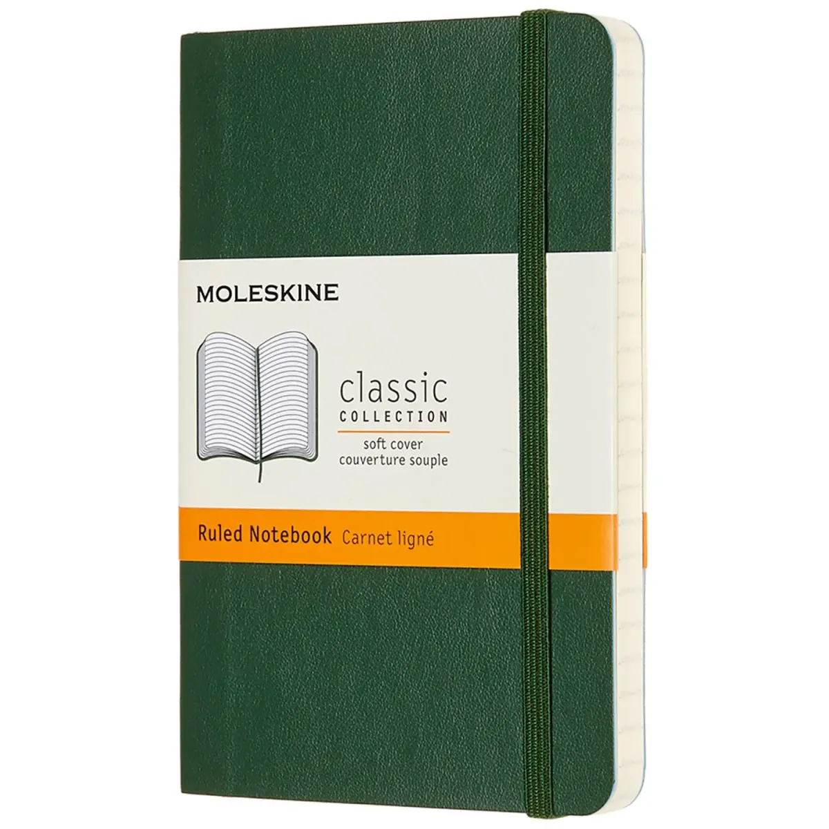 Moleskine Σημειωματάριο Ριγέ Pocket Myrtle Green Με Μαλακό Εξώφυλλο