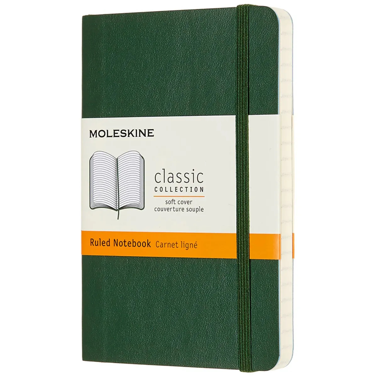 Moleskine Σημειωματάριο Ριγέ Pocket Myrtle Green Με Μαλακό Εξώφυλλο