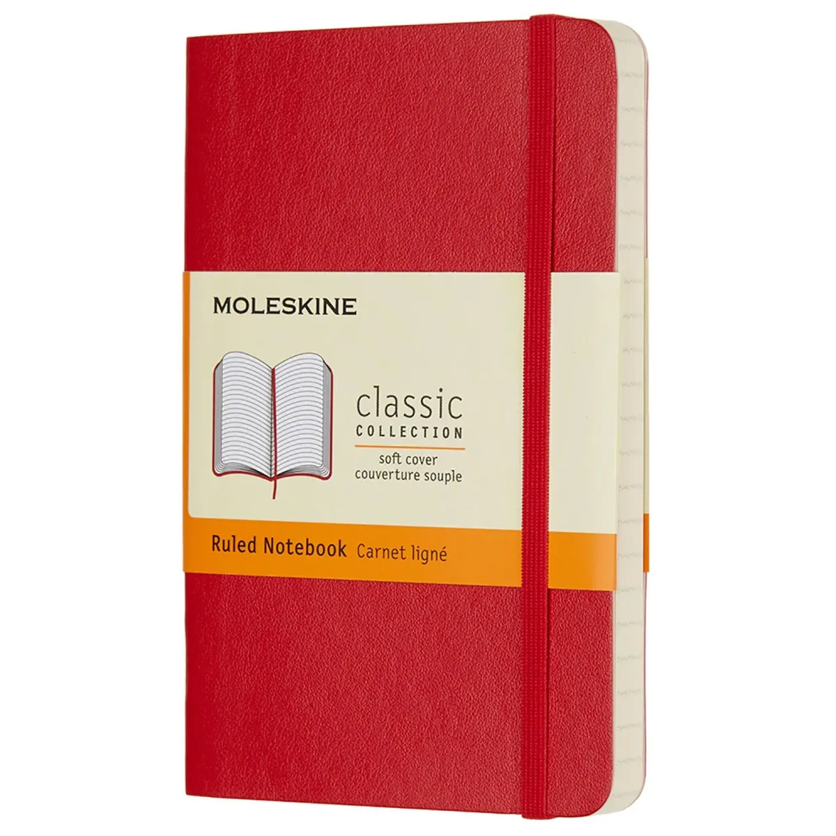 Moleskine Σημειωματάριο Ριγέ Pocket Κόκκινο Με Μαλακό Εξώφυλλο