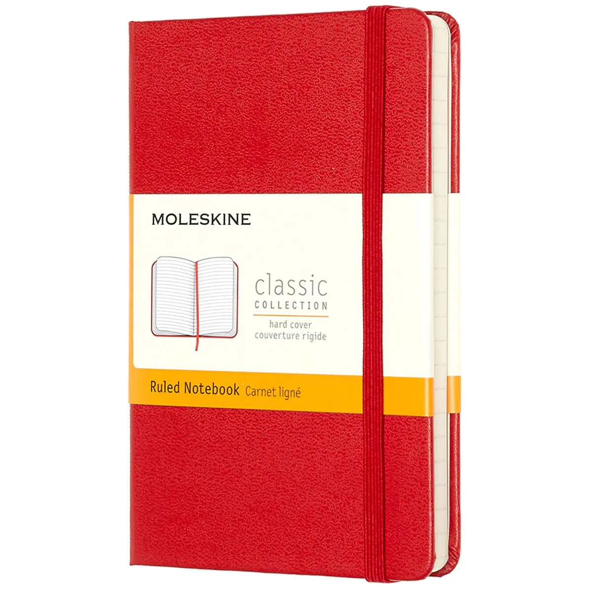Moleskine Σημειωματάριο Ριγέ Pocket Κόκκινο Με Σκληρό Εξώφυλλο