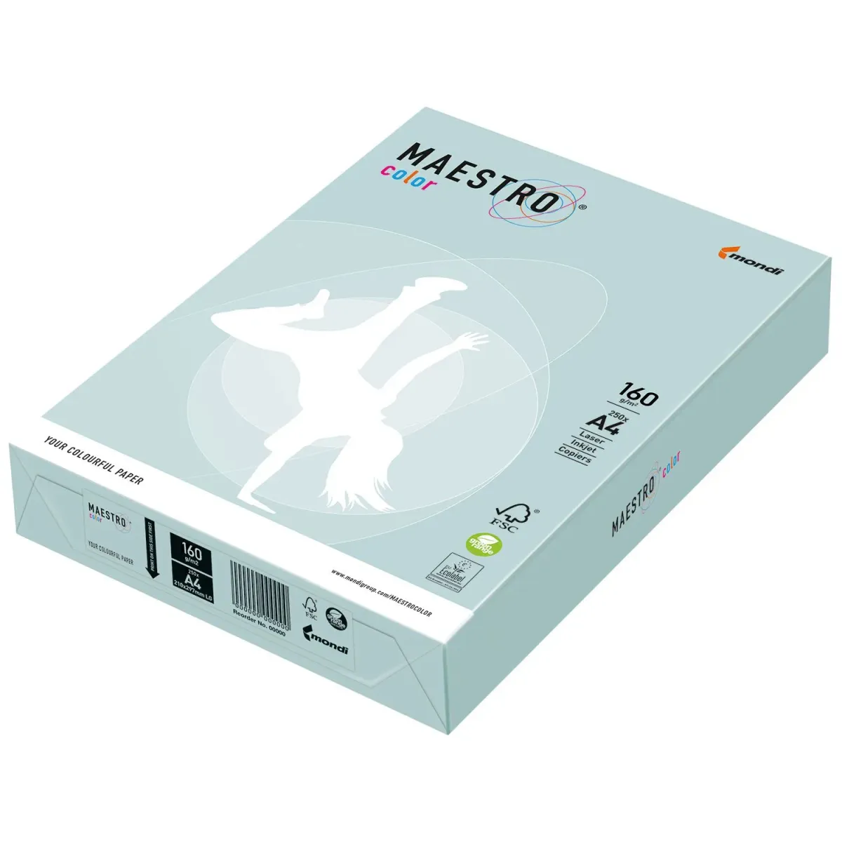 Mondi Χαρτί Φωτ/κο Α4/250Φ 160gr Παλ Γαλάζιο