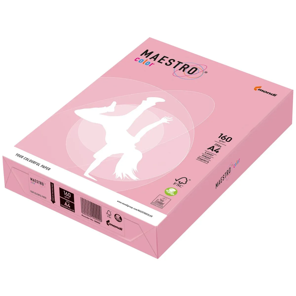 Mondi Χαρτί Φωτ/κο Α4/250Φ 160gr Παλ Ροζ