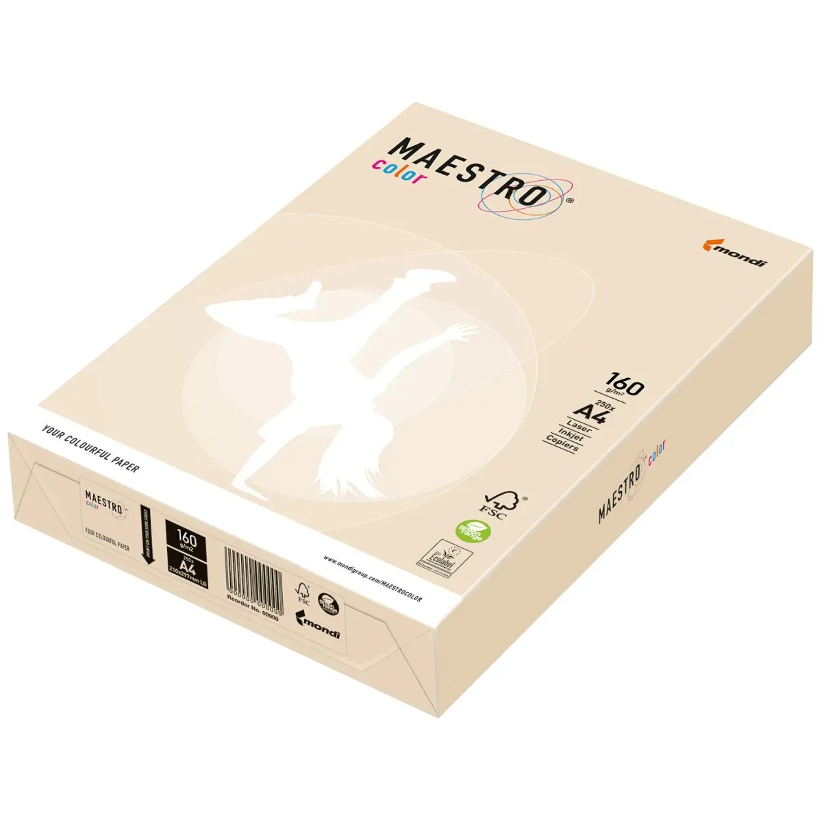 Mondi Χαρτί Φωτ/κο Α4/250Φ 160gr Παλ Κρεμ