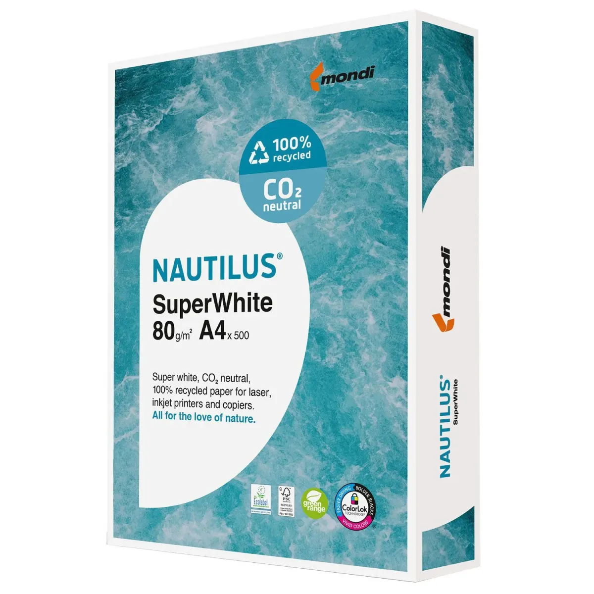 Mondi Χαρτί Nautilus Superwhite Φωτ/κο A4/500 φύλλα 80 gr
