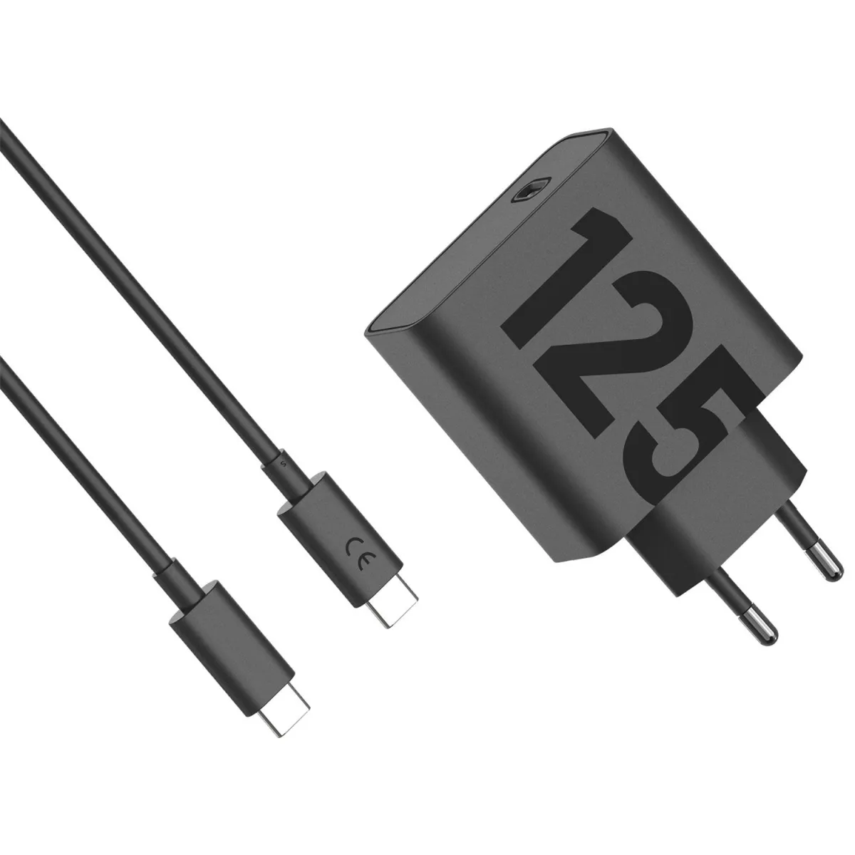 Motorola Φορτιστής GaN 1 Θέσης 125W Μαύρο Με Καλώδιο