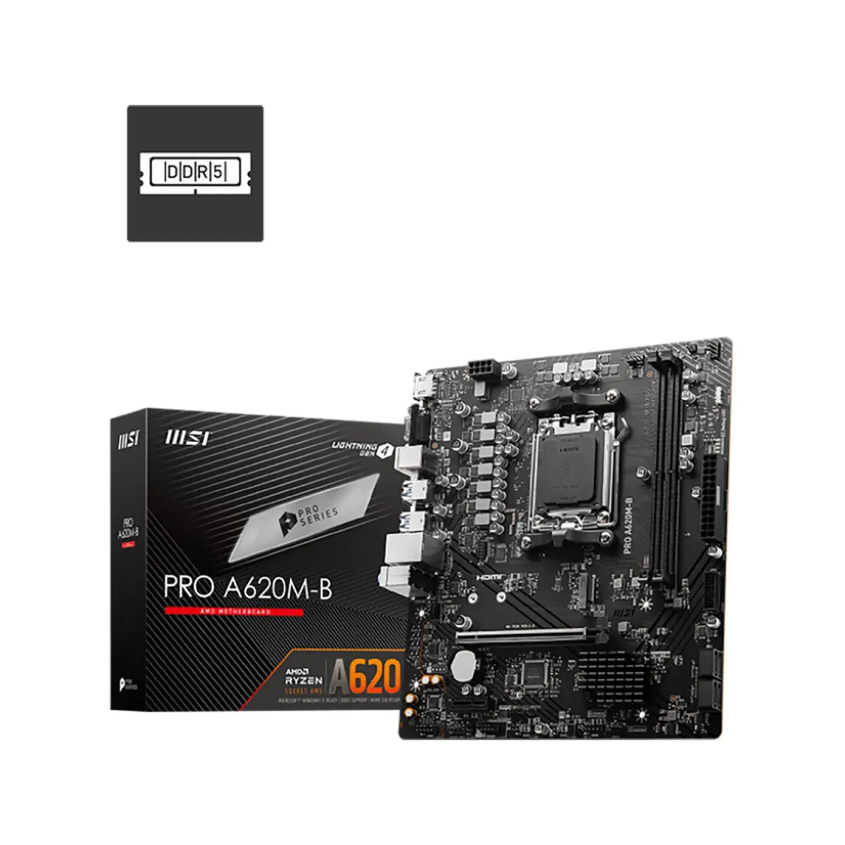MSI Motherboard A620M-B PRO (A620/AM5/DDR5)