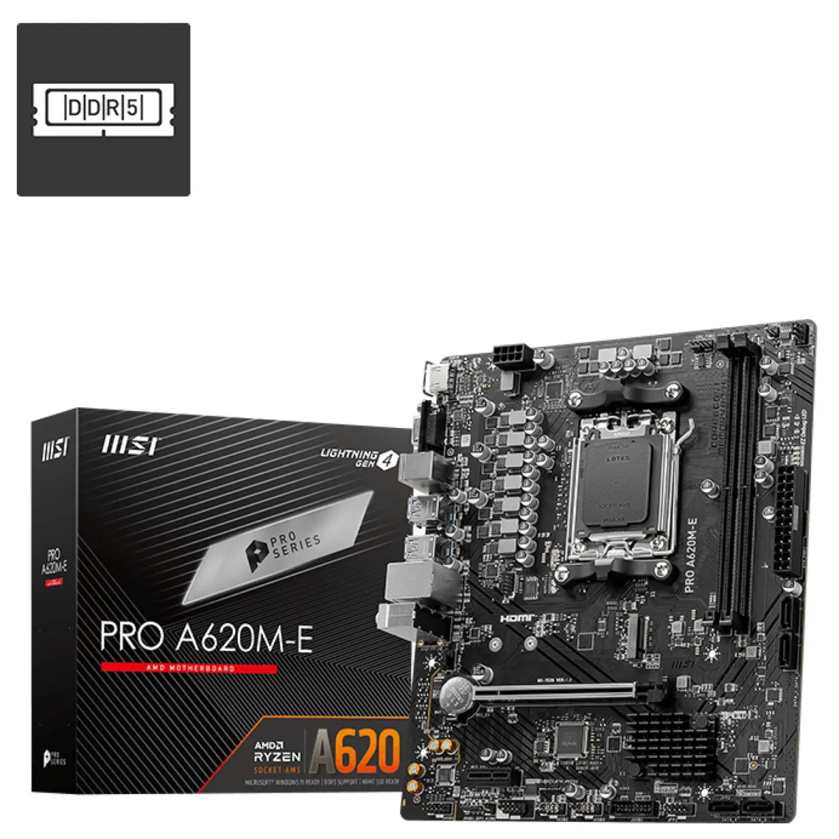 MSI Motherboard A620M-E PRO (A620/AM5/DDR5)
