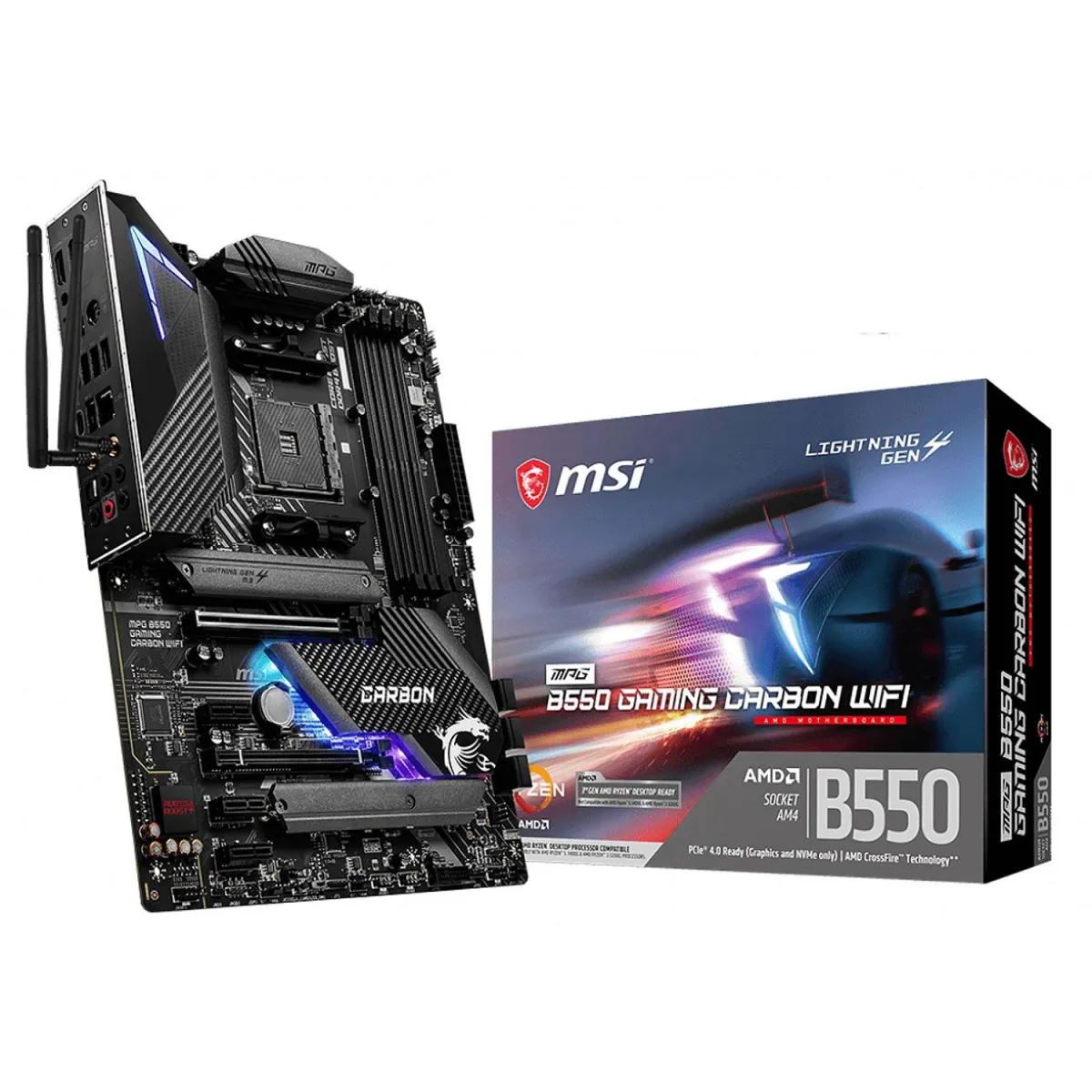 MSI Motherboard B550 MPG GAMING CARBON WIFI (B550/AM4/DDR4)