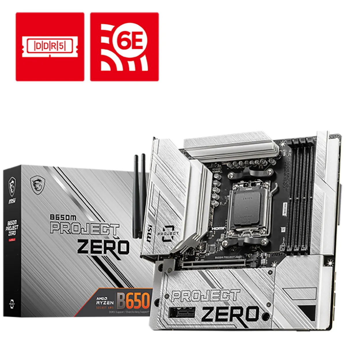 MSI Motherboard B650M PROJECT ZERO (B650/AM5/DDR5)