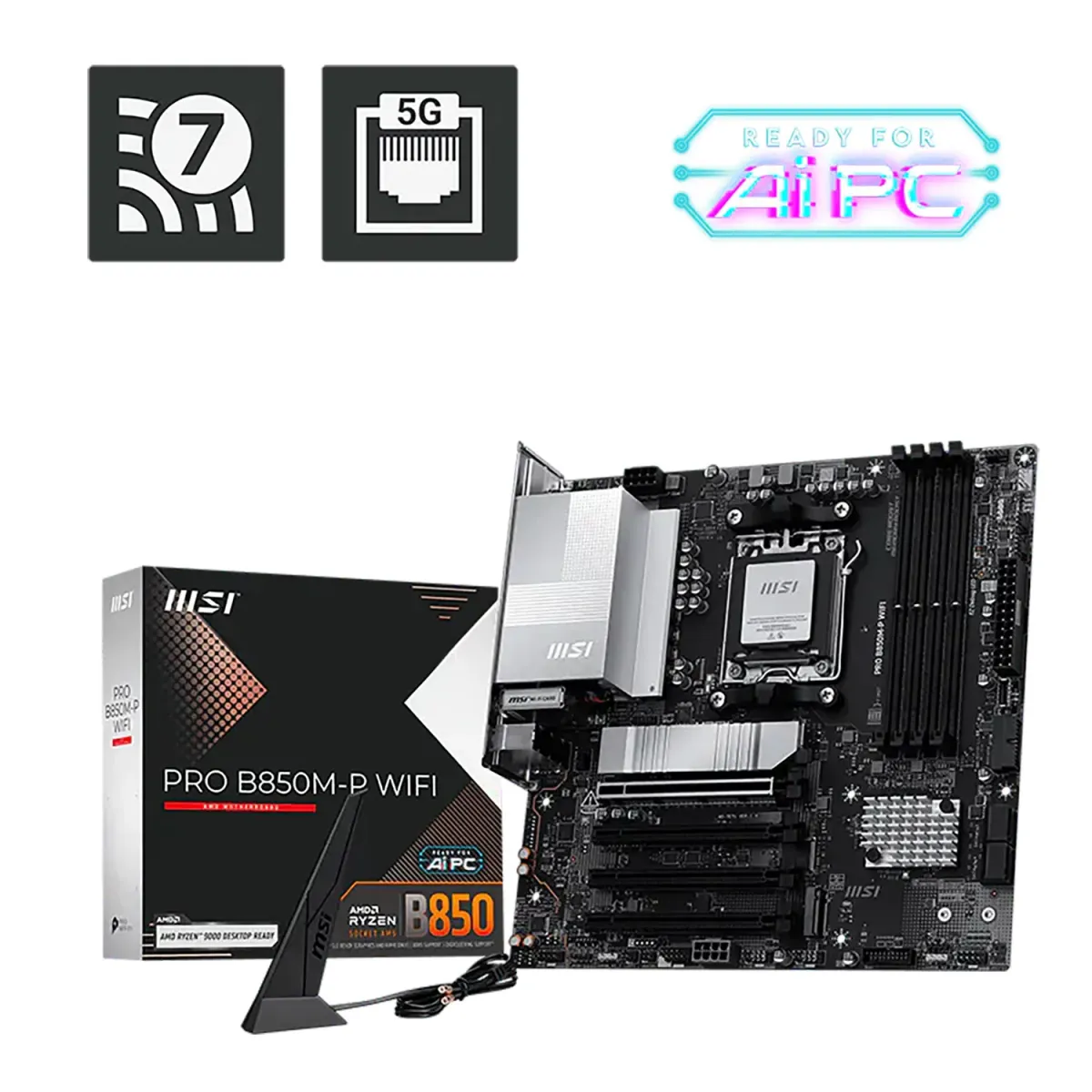 MSI Motherboard B850M PRO P WIFI (Β850/AM5/DDR5)